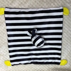 IKEA Klappa Plush Black White Yellow Zebra Lovey Stuffed Animal Toy